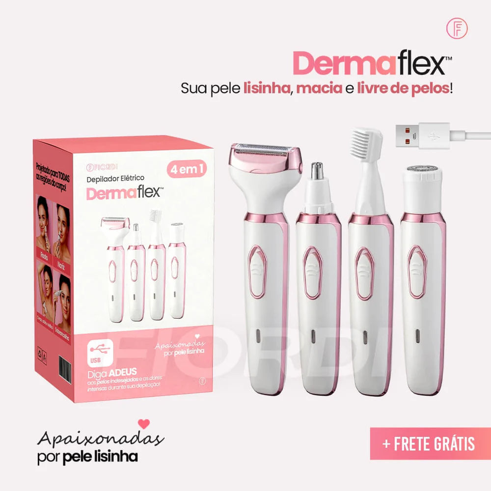 DermaFlex 4 em 1 Depilador Elétrico Indolor