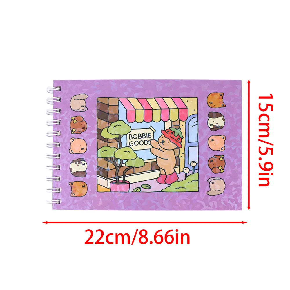 Livro de Colorir Bobbie Goods Aventuras Capa dura + Conjunto de Canetinhas 36 Cores