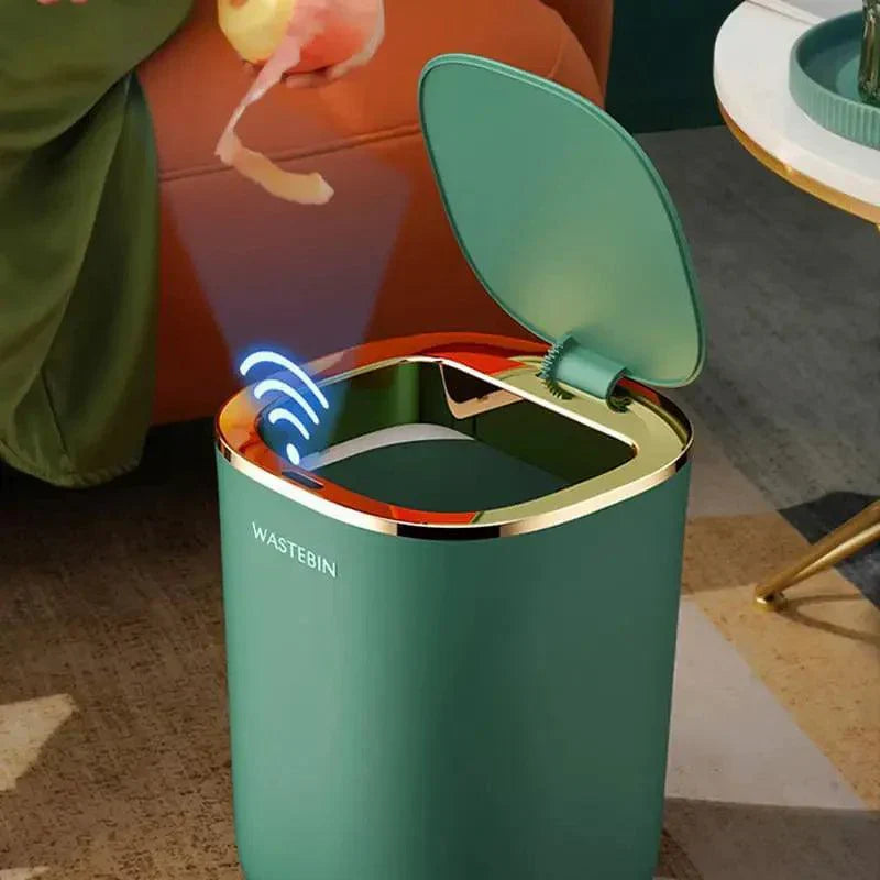 Lixeira para Banheiro e Cozinha Automática com Sensor Lenogue Recarregável Bateria Interna.