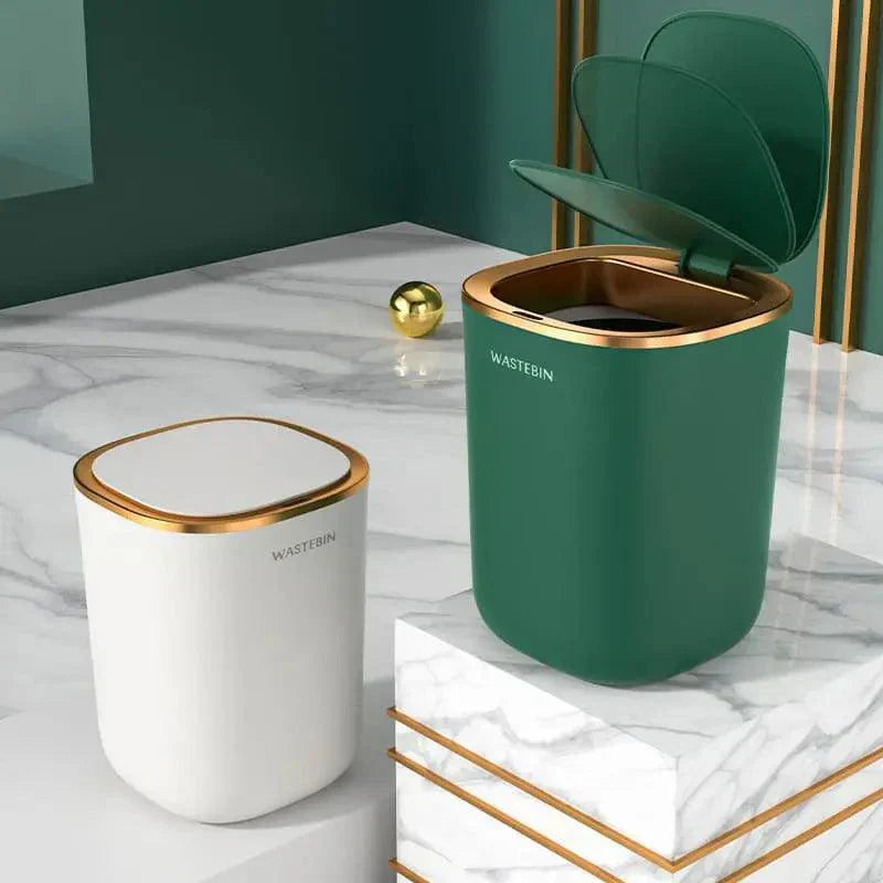 Lixeira para Banheiro e Cozinha Automática com Sensor Lenogue Recarregável Bateria Interna.