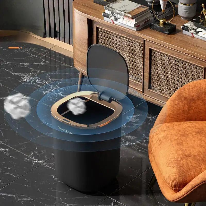 Lixeira para Banheiro e Cozinha Automática com Sensor Lenogue Recarregável Bateria Interna.