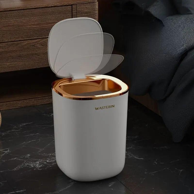 Lixeira para Banheiro e Cozinha Automática com Sensor Lenogue Recarregável Bateria Interna.