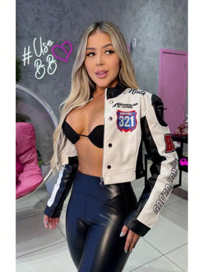 JAQUETA RACING COURO