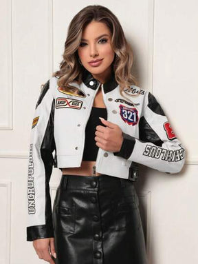 JAQUETA RACING COURO