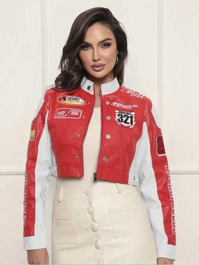 JAQUETA RACING COURO