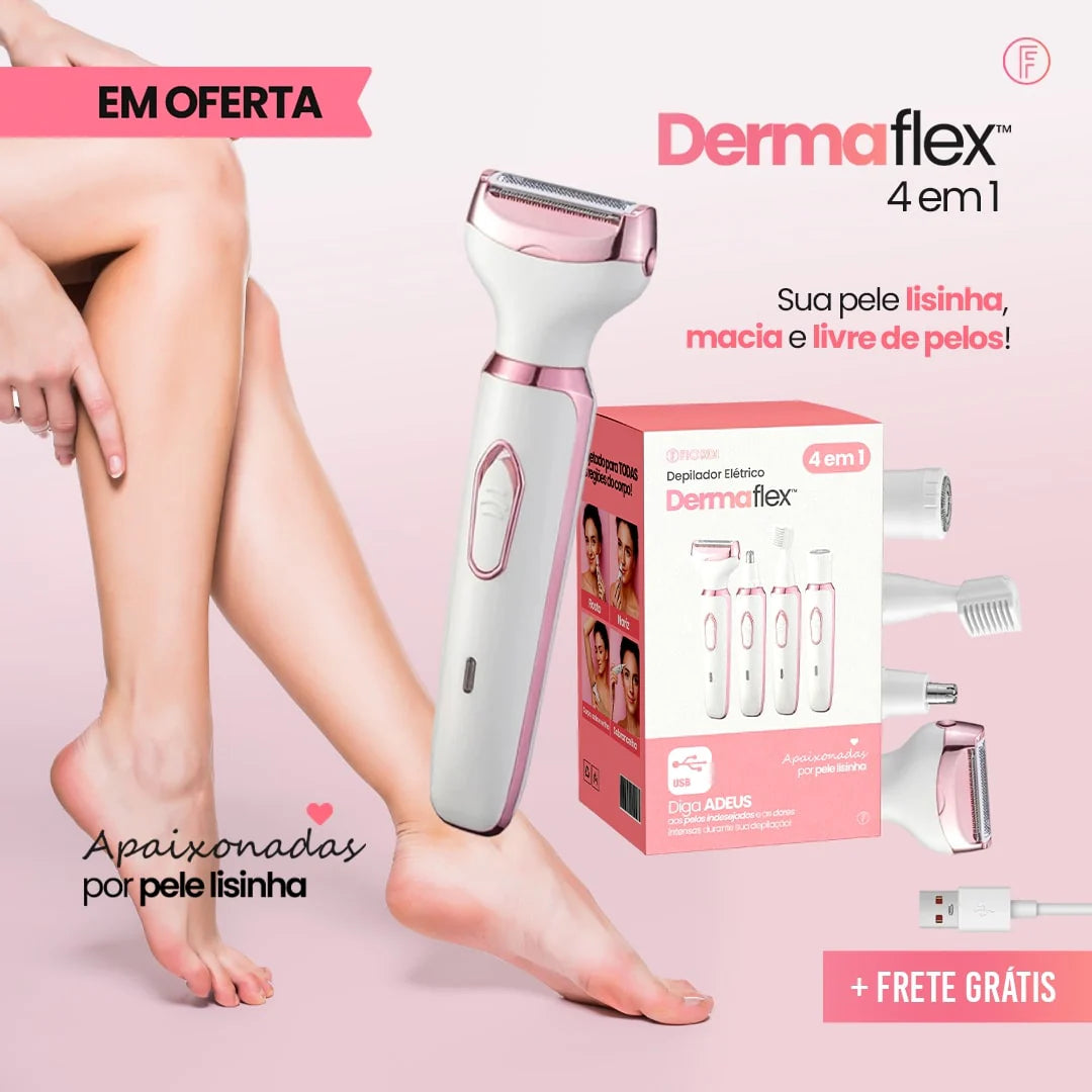DermaFlex 4 em 1 Depilador Elétrico Indolor